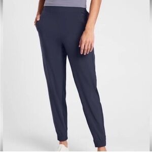 NWT Athleta Blue Brooklyn Jogger Pants, Dark Blue, Size 10